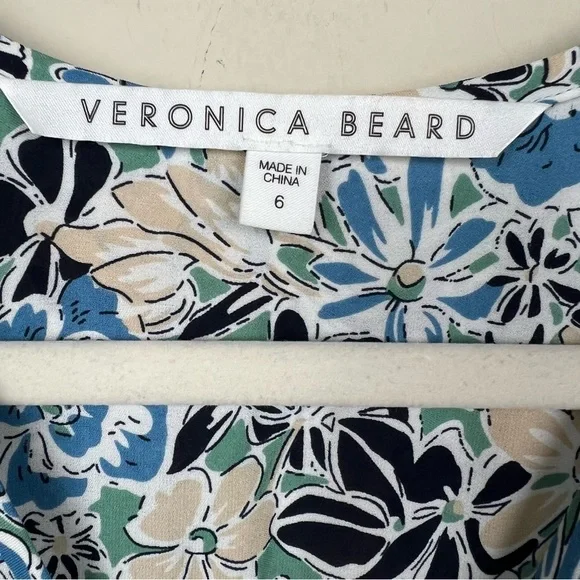 Veronica Beard Riggins Dress in Blue Multi 6 - Picture 7 of 10